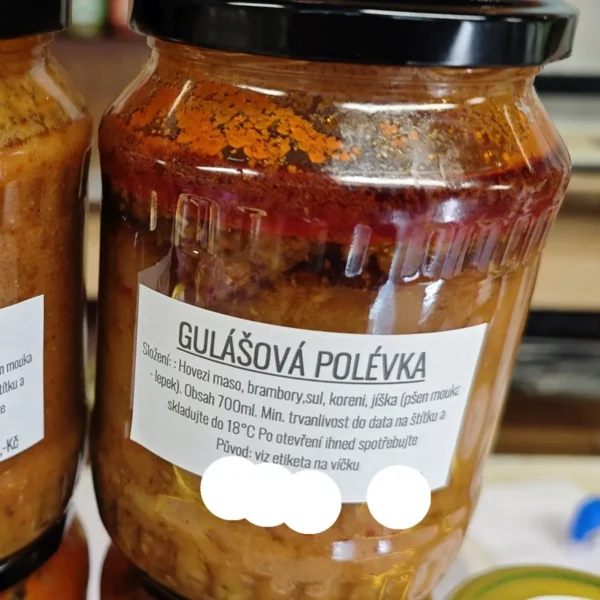 Gulášová polévka sklo 670g